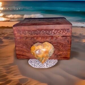 Crazy Lace Agate Druzy Heart